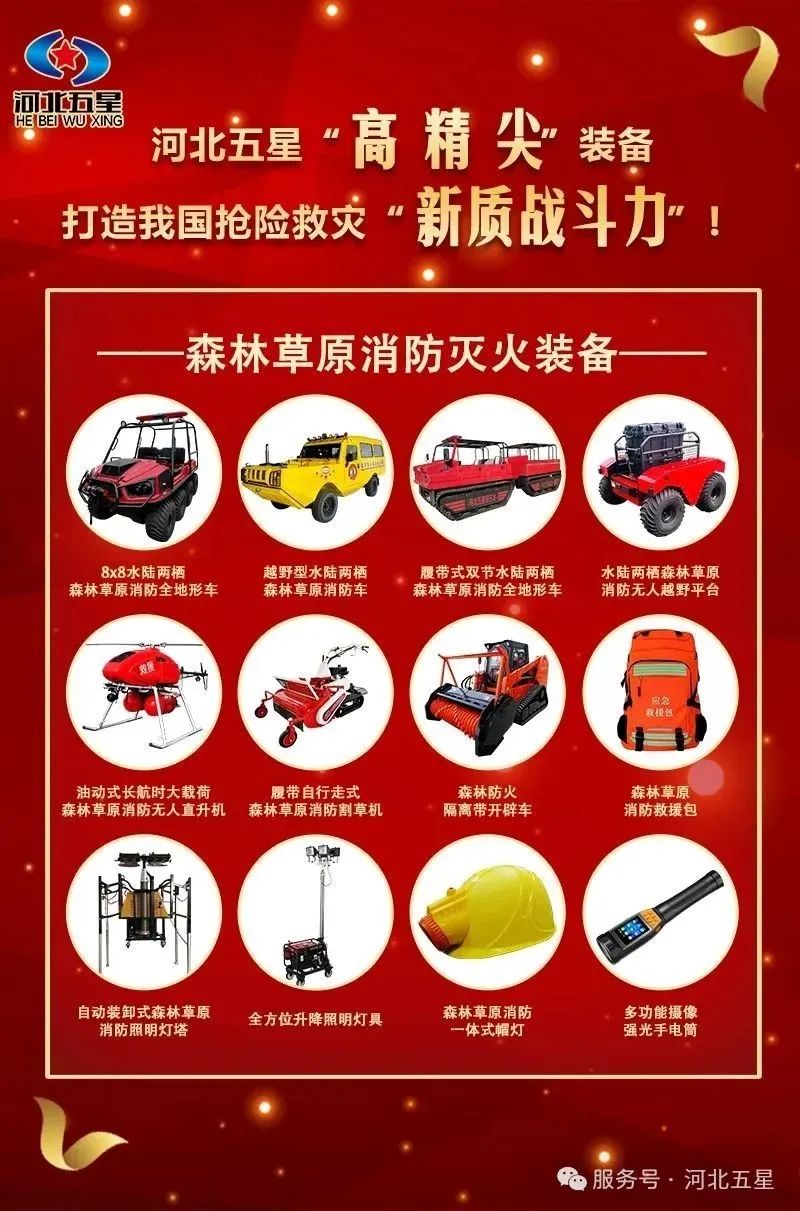 河北五星“高、精、尖”森林草原消防滅火裝備，打造我國搶險救災(zāi)“新質(zhì)戰(zhàn)斗力”